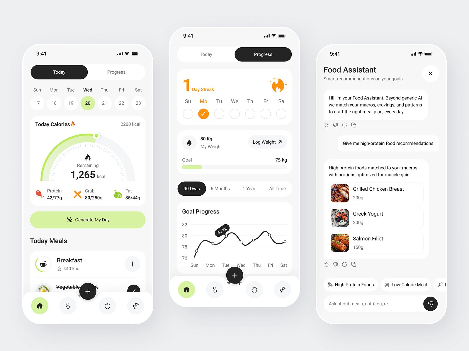 Mobile app UI concept M11